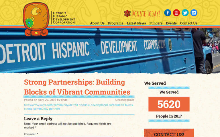 Detroit Hispanic Development Corporation screenshot