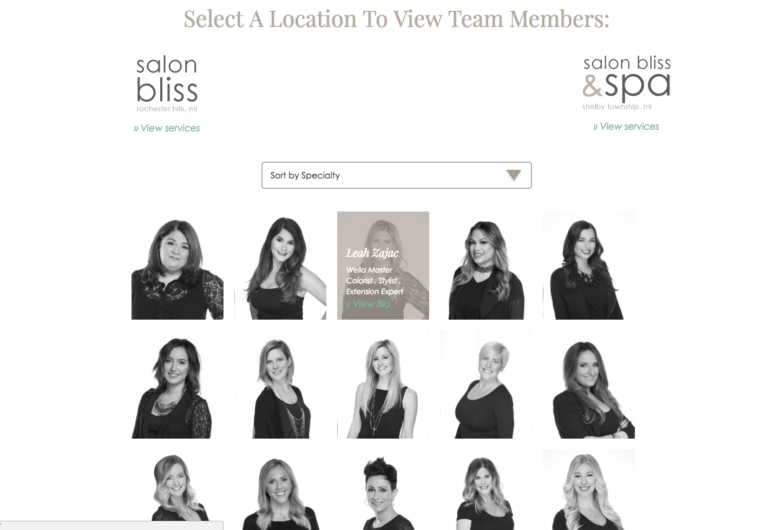 Salon Bliss Team