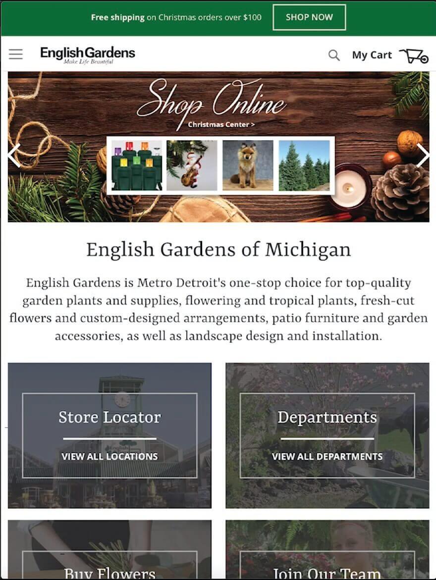English Gardens Website Portfolio Trademark Productions