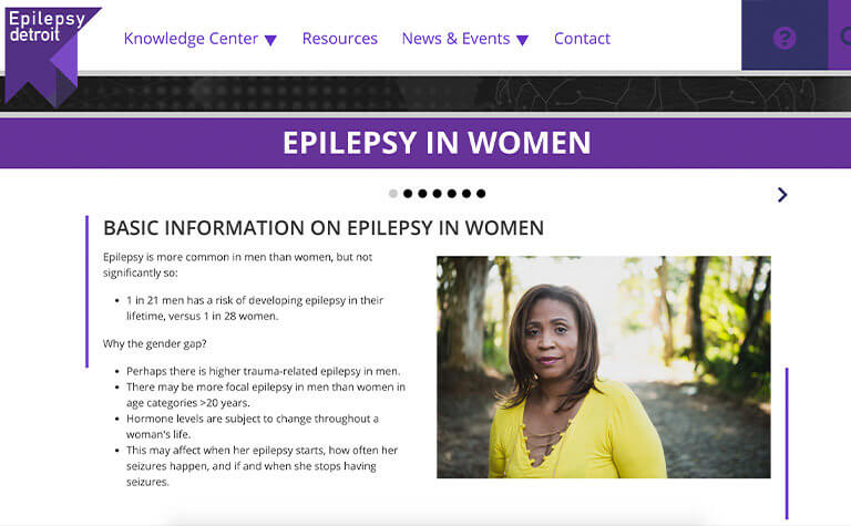Epilepsy Detroit In women web page