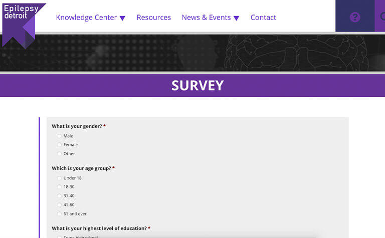 Epilepsy Detroit Survey Page