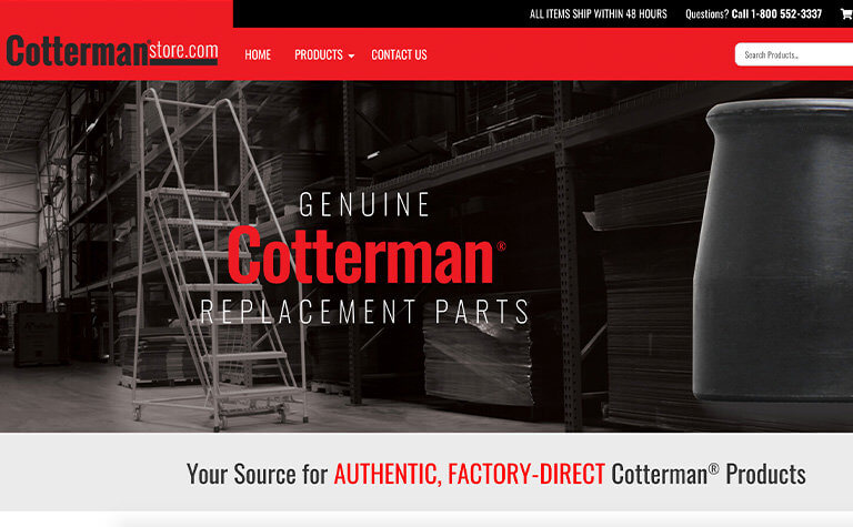 Cotterman Store Warehouse with page design overlays
