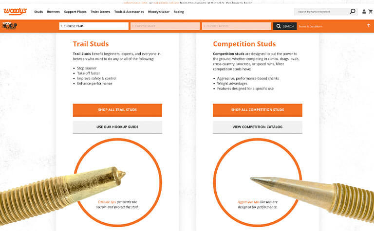Woody's Traction Trail Studs Home Page