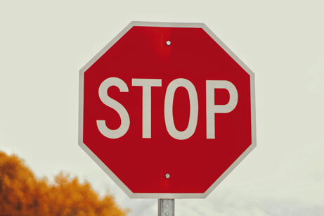 Image of a stop sign on a street pole | Jakob's Law